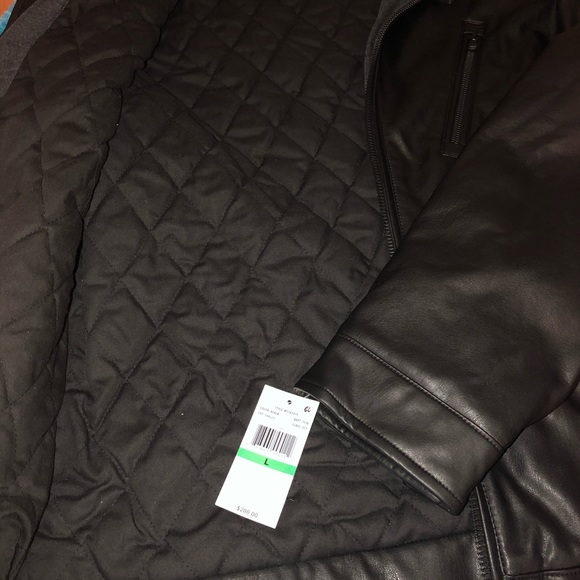 Michael kors black hooded leather jacket - Picture 2 of 4